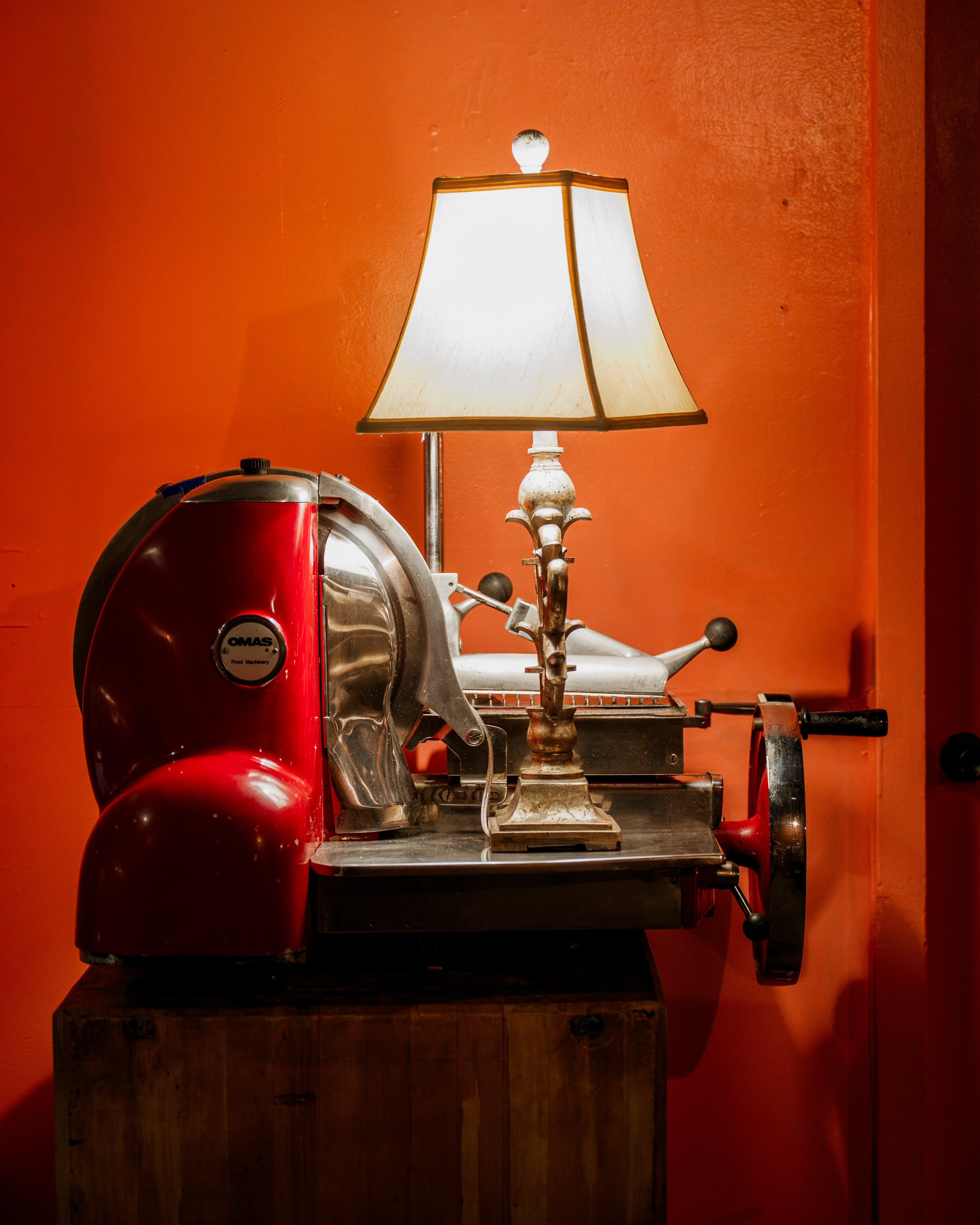 Vintage OMAS meat slicer at Casa Gabriele